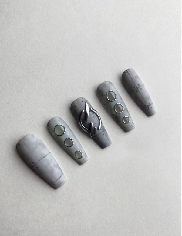 Brutalist Industrial Cement Nails - Image 3