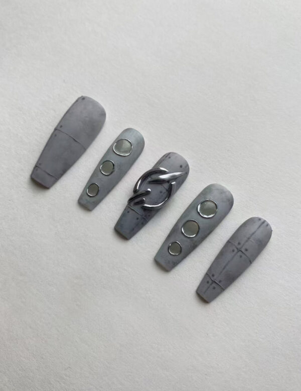 Brutalist Industrial Cement Nails - Image 2