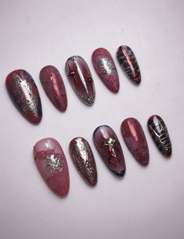 Crimson Melody Nails - Image 3