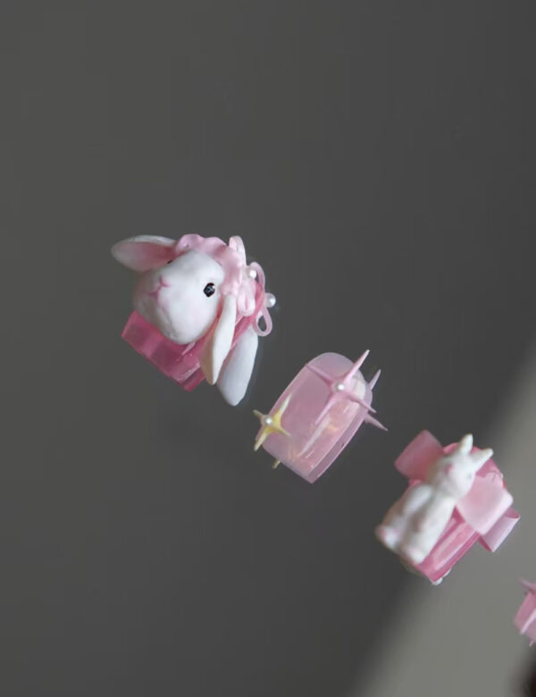 Pink Bunny Nails - Image 4